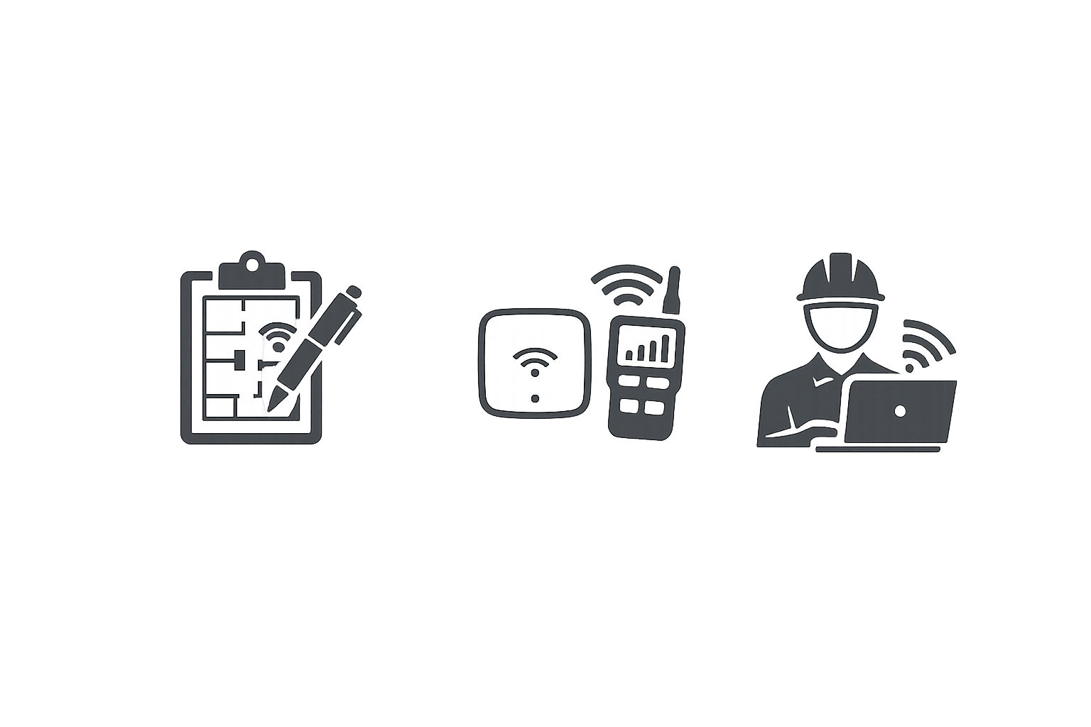 On-site Wi-Fi design illustration